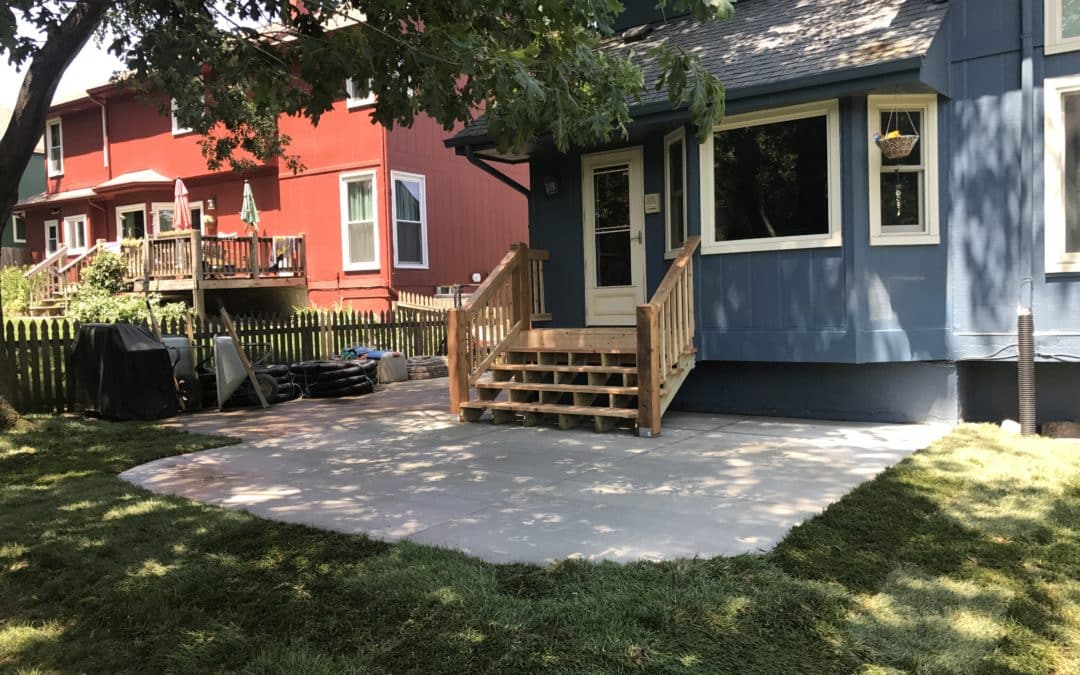 New Concrete Patio, Steps & Deck Removal